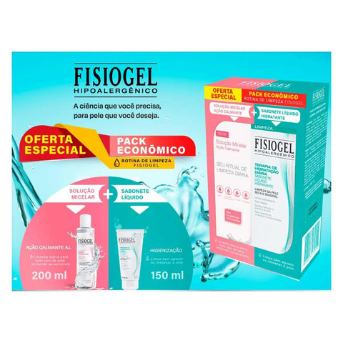 Kit Fisiogel Tdh Sabonete, Líquido, 1 Unidade Com 150Ml + Solução Micelar Ação Calmante, 1 Unidade Com 200Ml, Oferta Especial