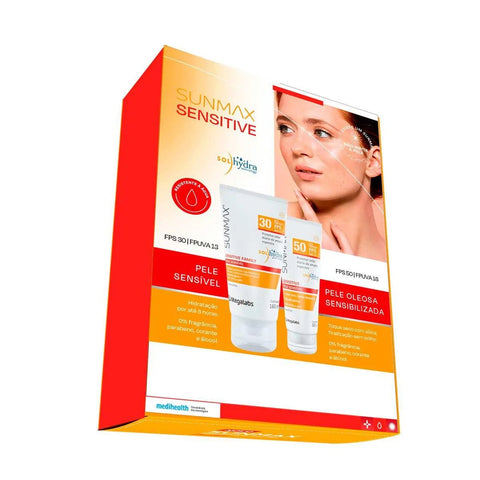 Kit Sunmax Protetor Solar Corporal Sensitive  FPS 30 + 50 - 160 mL + 60 mL
