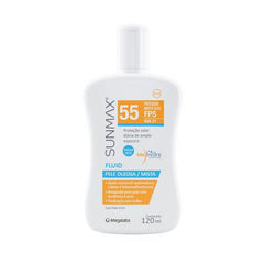Protetor Solar Sunmax Fluid  Oleosa a Mista - FPS 55 - 120 mL