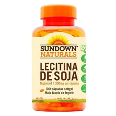 Lecitina Soja (Sundown Naturals)  1200mg - 100 Unidades - Cápsula