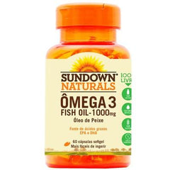 Ômega 3 (Sundown Naturals)  1000mg - 60 Unidades - Cápsula (A1)