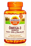 Ômega 3 (Sundown Naturals)  1290mg - 72 Unidades - Cápsula