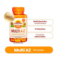Polivitamínico Multi A-Z (Sundown Naturals)  60 Unidades - Cápsula