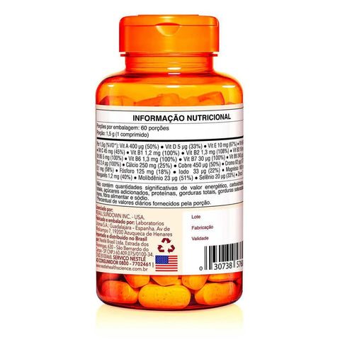 Polivitamínico Multi A-Z (Sundown Naturals)  60 Unidades - Cápsula