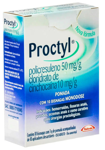 Proctyl  50mg/g + 10mg/g - 10 x 3 g - Pomada