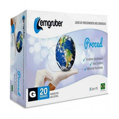 Luva Lemgruber Procedimento G 20 Unidades