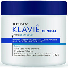 Creme Hidratante Corporal Theraskin Klaviê Clinical Pele Seca e Sensível 440g