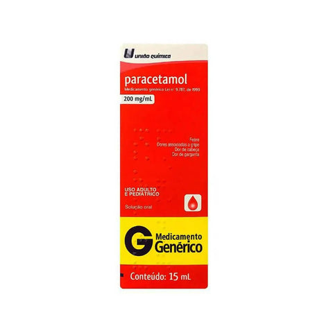 Paracetamol (União Química)  200mg/mL - 15 mL - Gotas