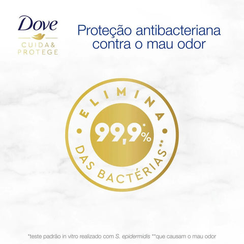 Desodorante Antitranspirante Feminino Dove Cuida e Protege, Antibacteriano, Aerossol, 1 Unidade Com 150Ml