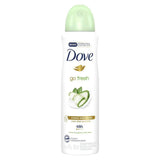Desodorante Antitranspirante Feminino Dove Go Fresh, Pepino e Chá Verde, Aerossol, 1 Unidade Com 150Ml