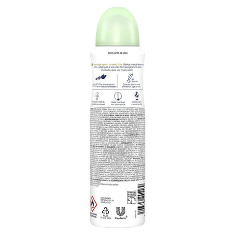 Desodorante Antitranspirante Feminino Dove Go Fresh, Pepino e Chá Verde, Aerossol, 1 Unidade Com 150Ml