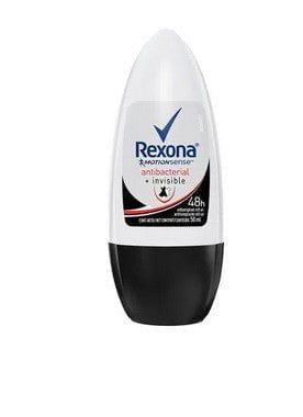 Desodorante Antitranspirante Feminino Rexona Motionsense Antibacterial + Invisible, Roll-On, 1 Unidade Com 50Ml
