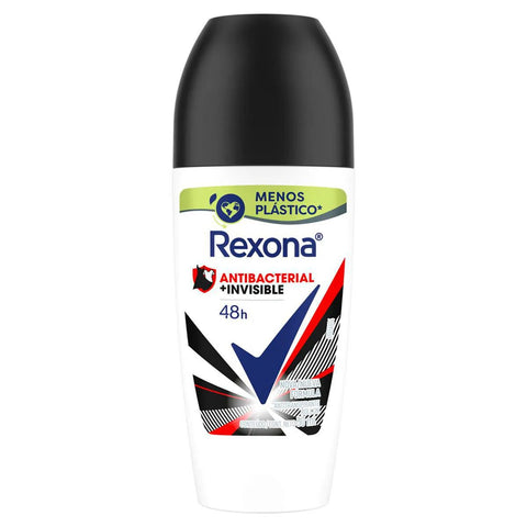 Desodorante Antitranspirante Feminino Rexona Motionsense Antibacterial + Invisible, Roll-On, 1 Unidade Com 50Ml