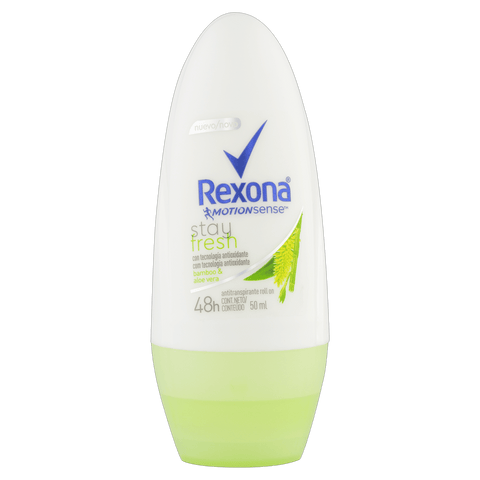 Desodorante Antitranspirante Feminino Rexona Motionsense Bamboo, Roll-On, 1 Unidade Com 50Ml