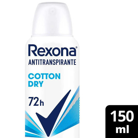 Desodorante Antitranspirante Feminino Rexona Motionsense Cotton Dry, Aerossol, 1 Unidade Com 150Ml