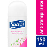 Desodorante Antitranspirante Feminino Suave Jasmim e Coco, Aerossol Com 150Ml