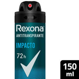 Desodorante Antitranspirante Masculino Rexona Men Impacto, Aerossol, 1 Unidade Com 150Ml