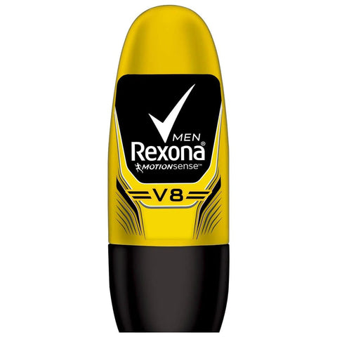 Desodorante Antitranspirante Masculino Rexona Men V8, Roll-On, 1 Unidade Com 50Ml