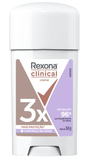 Desodorante Antitranspirante Stick Creme Rexona Clinical Extra Dry Feminino 96h 58g