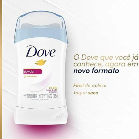 Desodorante Antitranspirante Twist Stick Barra Creme Powder 45g Dove