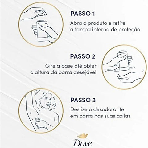 Desodorante Antitranspirante Twist Stick Barra Creme Powder 45g Dove
