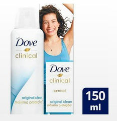 Desodorante Feminino Dove Clinical Original Clean, Aerossol, 1 Unidade Com 150Ml