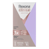 Desodorante Feminino Rexona Women Clinical Extra Dry, Cream Stick, 1 Unidade Com 48G
