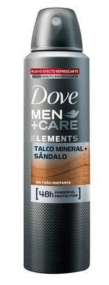 Desodorante Masculino Dove Men + Care Elements Talco Mineral e Sândalo, Aerossol, 1 Unidade Com 150Ml