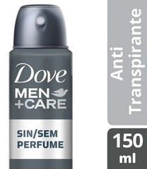 Desodorante Masculino Dove Men + Care Sem Perfume, Aerossol, 1 Unidade Com 150Ml