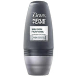 Desodorante Masculino Dove Men + Care Sem Perfume, Roll-On, 1 Unidade Com 50Ml
