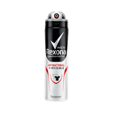 Desodorante Masculino Rexona Antibacterial Invisible, Aerossol, 1 Unidade Com 150Ml