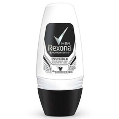 Desodorante Masculino Rexona Antibacterial Invisible, Roll-On, 1 Unidade Com 50Ml