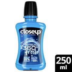 Enxaguante Bucal Closeup Ice  Zero Álcool - Linha Proteção 360° Fresh - 250 mL