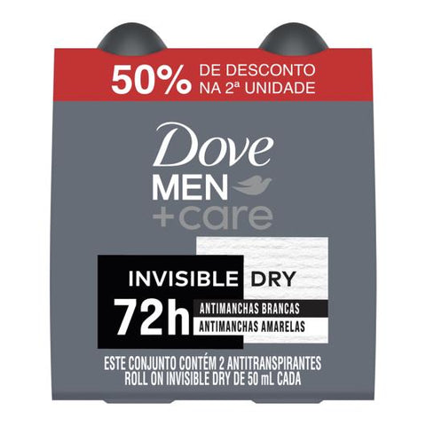 Kit Desodorante Dove Men+ Rollon Inv Dry 50ml