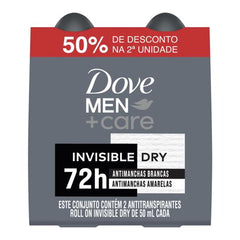 Kit Desodorante Dove Men+ Rollon Inv Dry 50ml