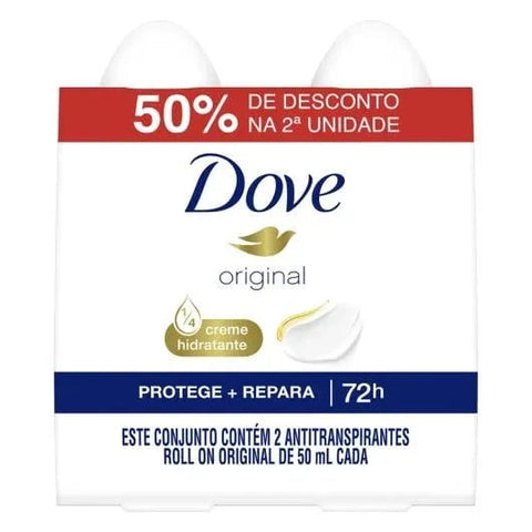 Kit Desodorante Dove Rollon Orig 50ml 2 Unidades