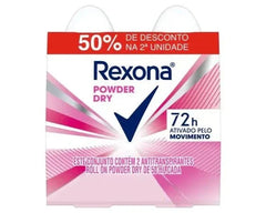 Kit Desodorante Rexona Rollon Fem Powde 50ml 2 Unidades