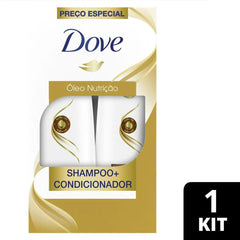 Kit Dove Óleo Nutrição Shampoo Com 400Ml + Condicionador Com 200Ml