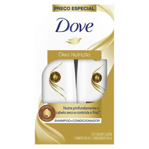 Kit Dove Óleo Nutrição Shampoo Com 400Ml + Condicionador Com 200Ml