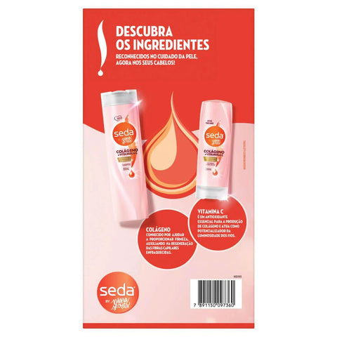 Kit Seda Colágeno + Vitamina C By Niina Secrets Shampoo 300mL+ Condicionador 190ml