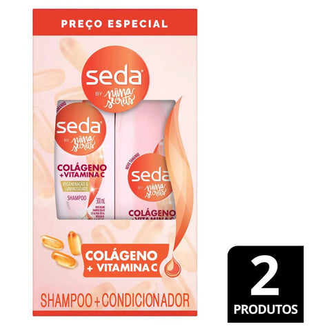 Kit Seda Colágeno + Vitamina C By Niina Secrets Shampoo 300mL+ Condicionador 190ml