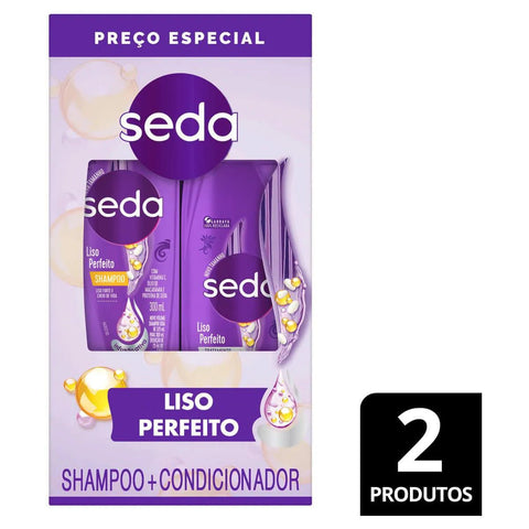 Kit Seda Liso Perfeito Shampoo 300mL+ Condicionador 190ml