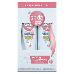 Kit Seda Micelar e Hialurônico By Niina Secrets Shampoo Com 325Ml + Condicionador Com 325Ml