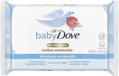 Lenço Umedecido BabyDove  Hidratação Enrriquecida - 50 Unidades