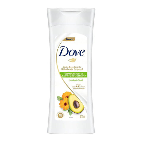 Loção Hidratante Corporal Dove Floral Óleo de Abacate e Extrato de Calêndula Com 400ml