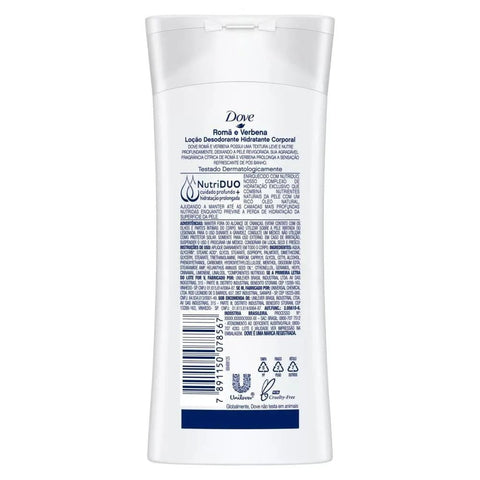 Loção Hidratante Corporal Dove Romã e Verbena 200ml