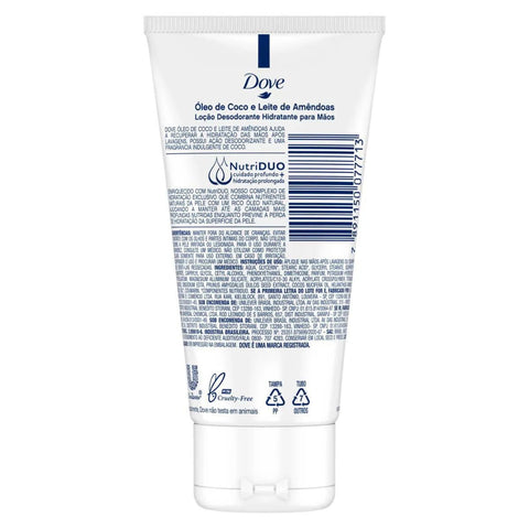 Loção Hidratante Para As Mãos Dove Óleo de Coco e Leite de Amêndoas Com 75ml