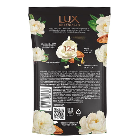 Refil Sabonete Líquido Lux Botanicals Gardênia e Óleo de Amêndoas 12h Glicerinado 200ml