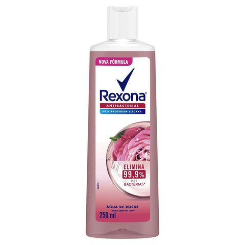 Sabonete Corporal Rexona Antibacterial Água de Rosas, Líquido, 1 Unidade Com 200Ml