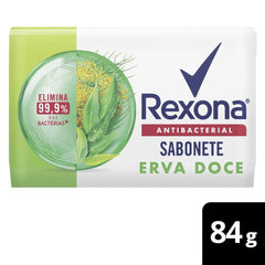 Sabonete Corporal Rexona Antibacterial Erva-Doce, Barra, 1 Unidade Com 84G